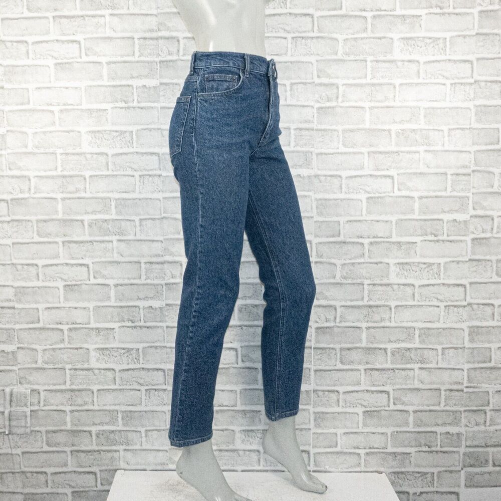 Reformation Women's Lisa High Rise Straight Leg Denim Jeans blue wash sz 26 - Picture 4 of 10